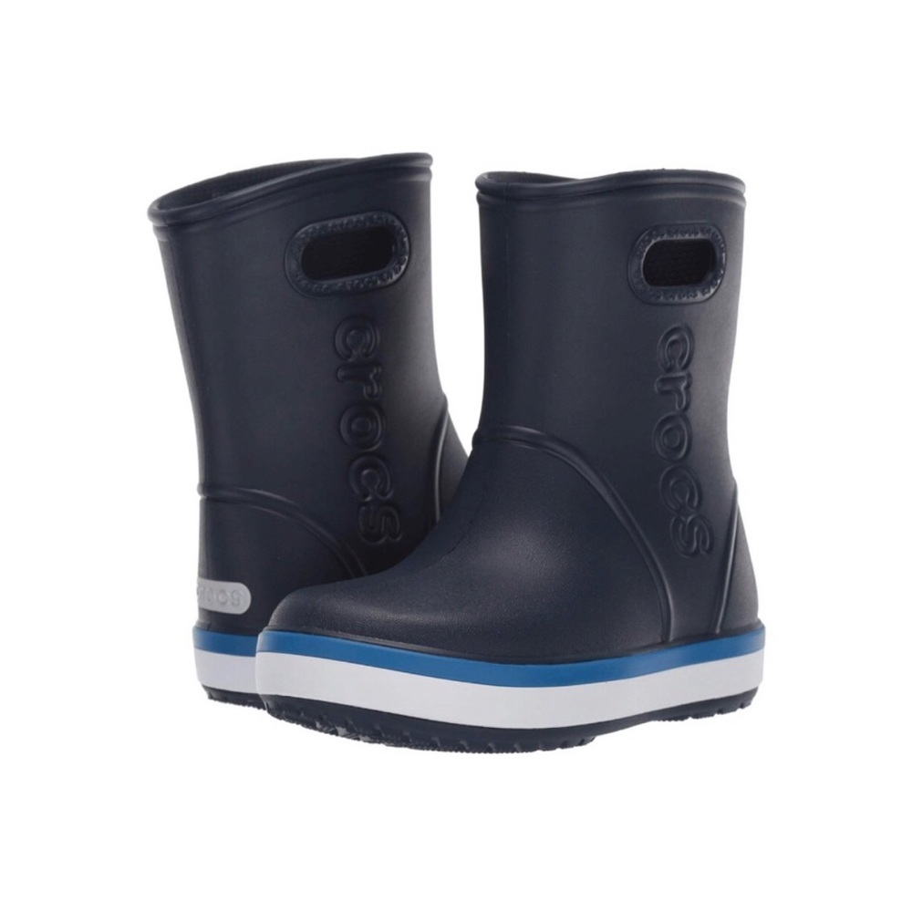 Crocs Crocband Rain Boot, J3 Little Kid, Navy